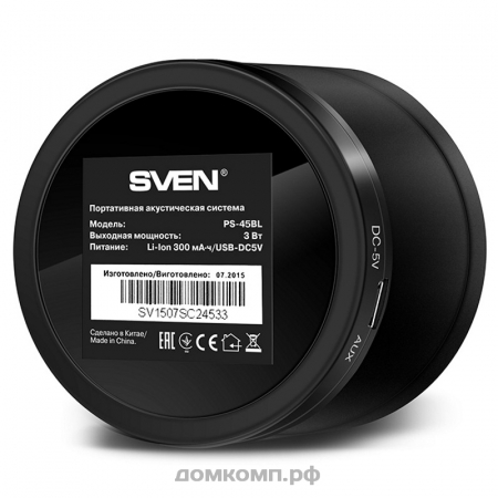 Портативная аудиосистема SVEN PS-45BL черный {AUX, Bluetooth, FM-радио, microSD}